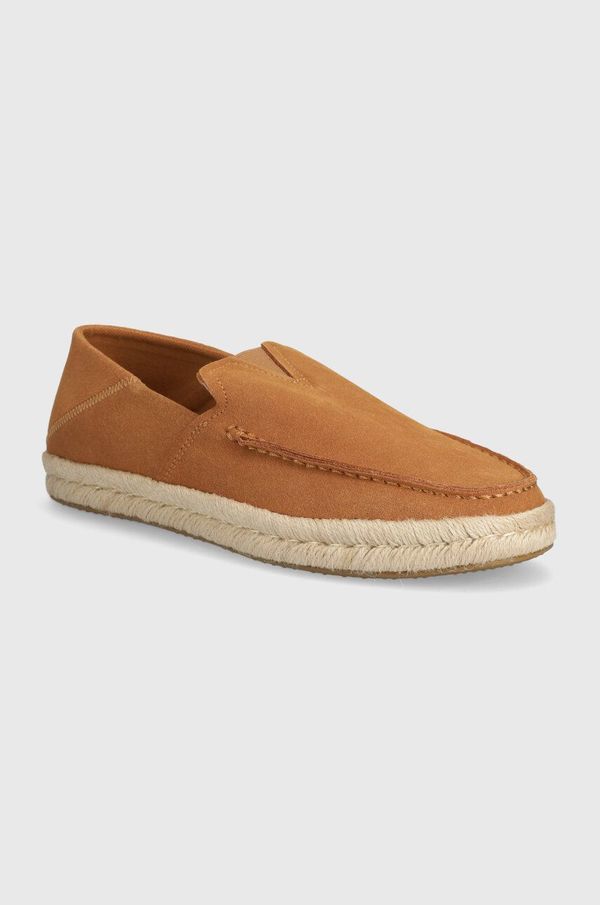 Toms Espadrile iz semiša Toms Alonso Loafer Rope rjava barva, 10020876