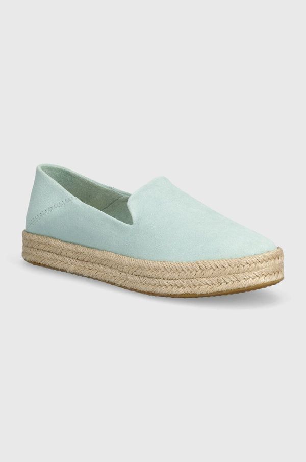 Toms Espadrile iz semiša Toms Carolina turkizna barva, 10020686