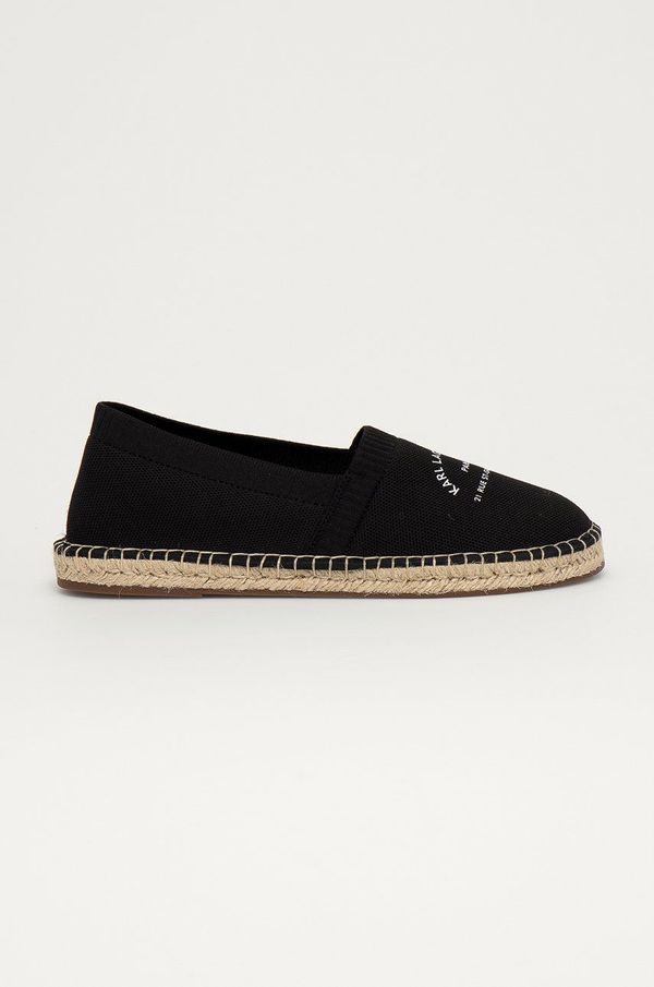 Karl Lagerfeld Espadrile Karl Lagerfeld črna barva