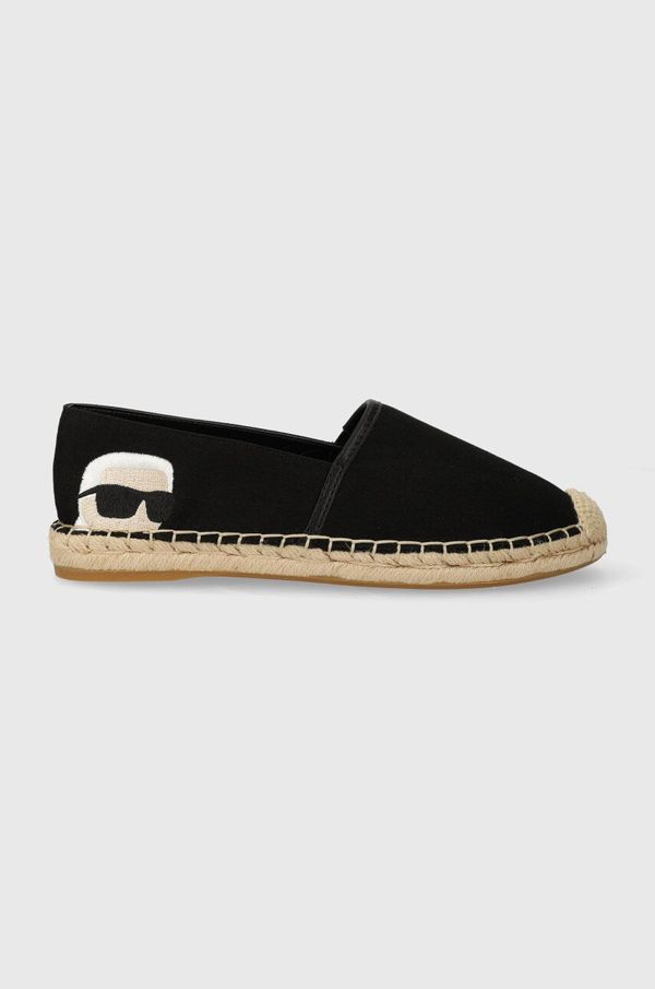 Karl Lagerfeld Espadrile Karl Lagerfeld KAMINI črna barva, KL80111N