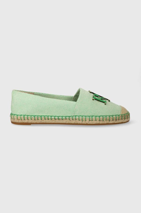 Lauren Ralph Lauren Espadrile Lauren Ralph Lauren Cameryn Logo zelena barva, 802920405003