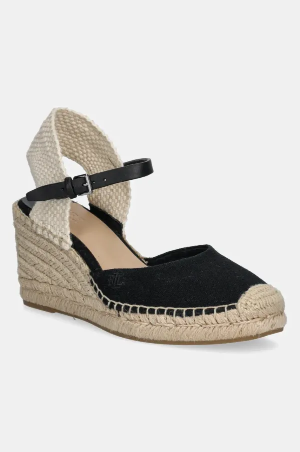 Lauren Ralph Lauren Espadrile Lauren Ralph Lauren Robby črna barva, 802961836001