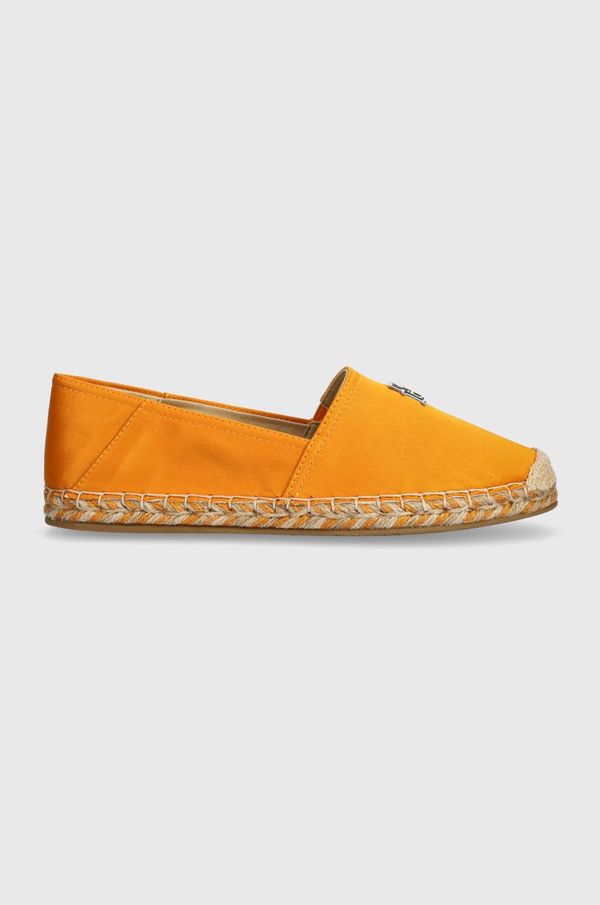 Tommy Hilfiger Espadrile Tommy Hilfiger TH SATIN FLAT ESPADRILLE rumena barva, FW0FW07881