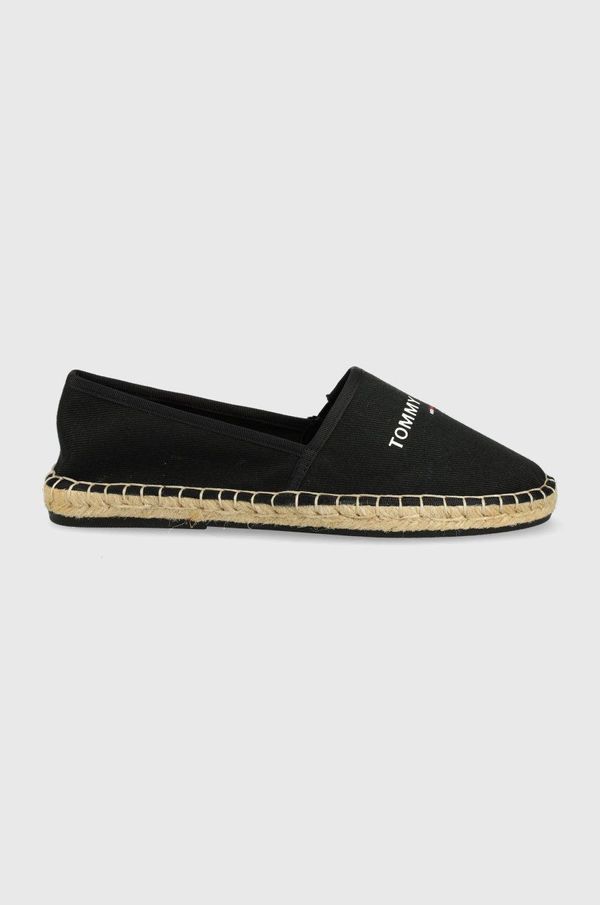 Tommy Jeans Espadrile Tommy Jeans črna barva