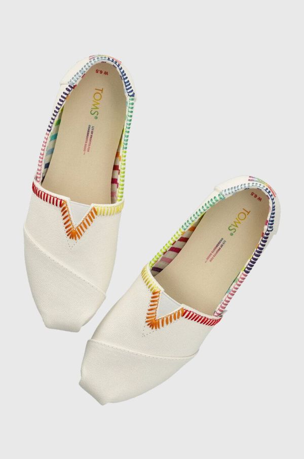 Toms Espadrile Toms Alpargata bela barva, 10019520