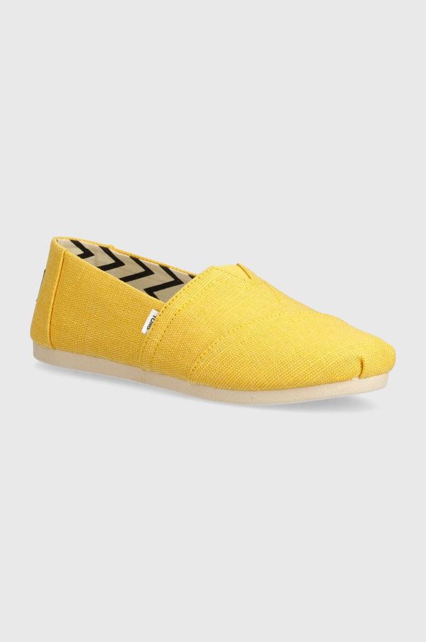 Toms Espadrile Toms Alpargata rumena barva, 10020651