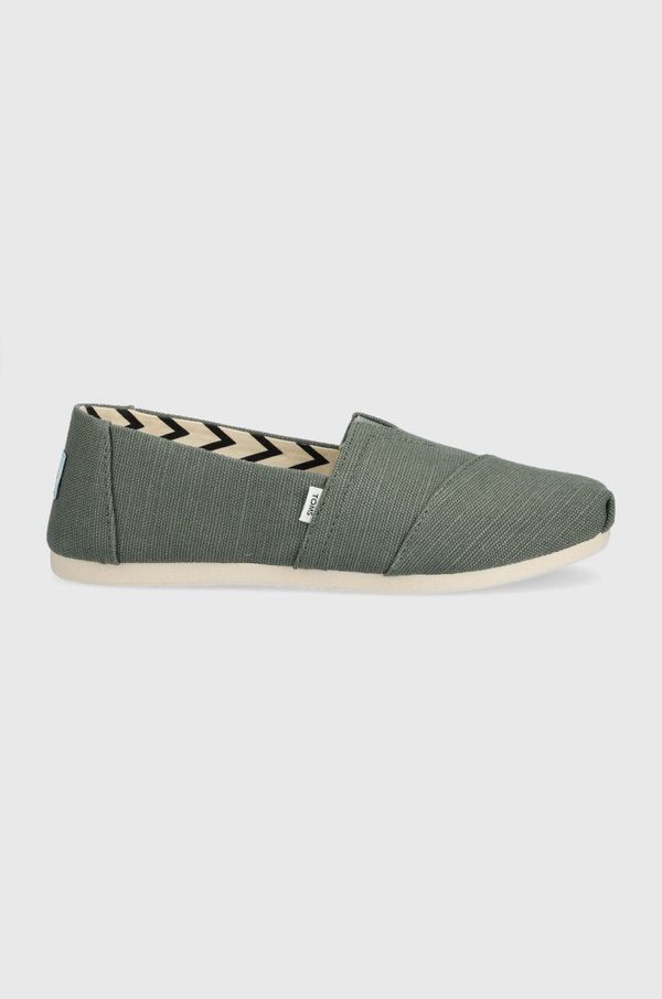 Toms Espadrile Toms Alpargata zelena barva