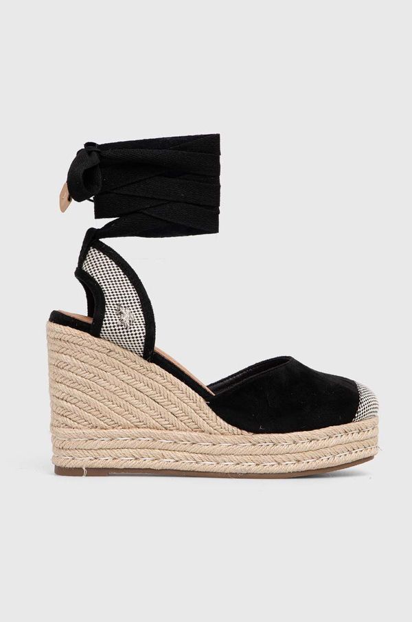 U.S. Polo Assn. Espadrile U.S. Polo Assn. STEFY ženske, črna barva, STEFY001W 4HT1