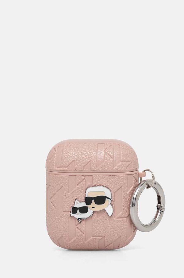 Karl Lagerfeld Etui za airpod Karl Lagerfeld AirPods 1/2 cover roza barva, KLA2PGKCPP