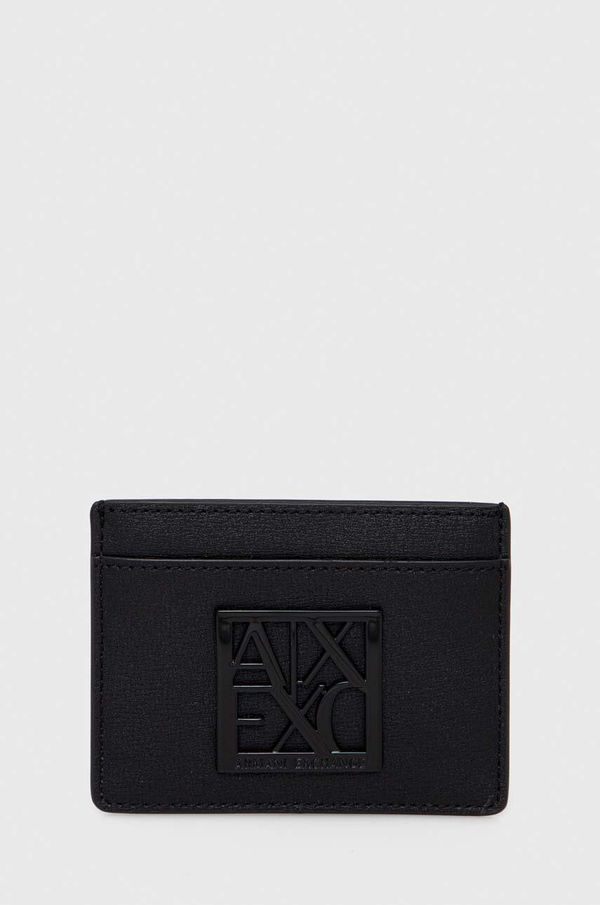 Armani Exchange Etui za kartice Armani Exchange črna barva