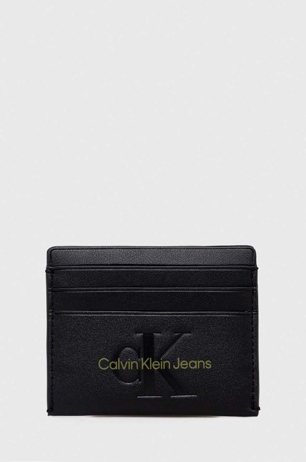 Calvin Klein Jeans Etui za kartice Calvin Klein Jeans črna barva