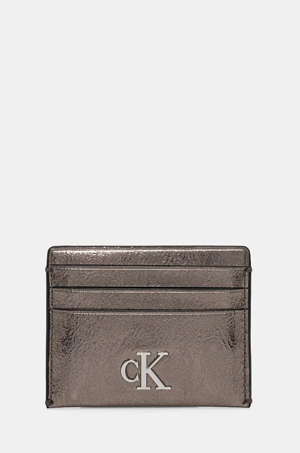 Calvin Klein Jeans Etui za kartice Calvin Klein Jeans srebrna barva, K60K612750