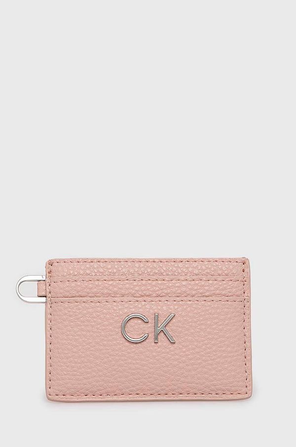 Calvin Klein Etui za kartice Calvin Klein ženski, roza barva