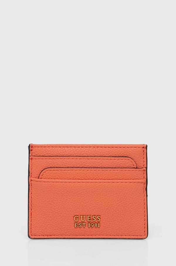 Guess Etui za kartice Guess oranžna barva