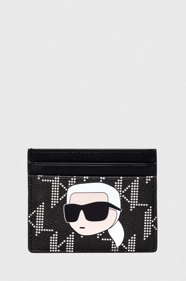 Karl Lagerfeld Etui za kartice Karl Lagerfeld črna barva