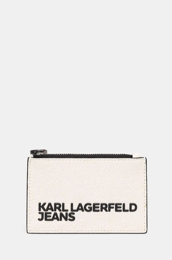 Karl Lagerfeld Jeans Etui za kartice Karl Lagerfeld Jeans bela barva, 246J3056