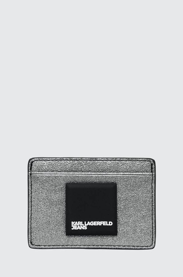 Karl Lagerfeld Jeans Etui za kartice Karl Lagerfeld Jeans srebrna barva