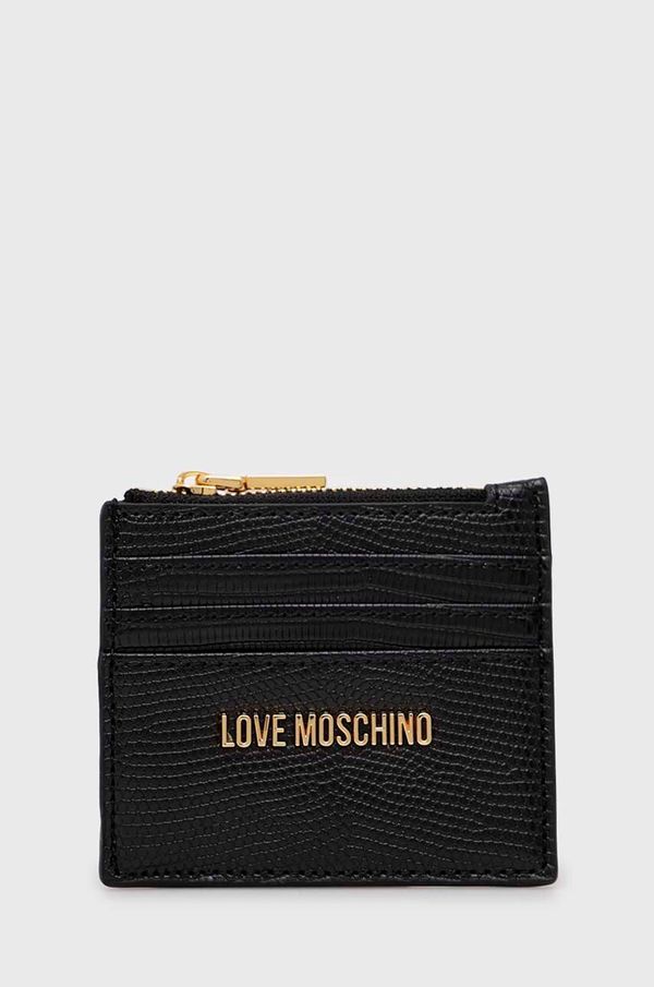 Love Moschino Etui za kartice Love Moschino črna barva