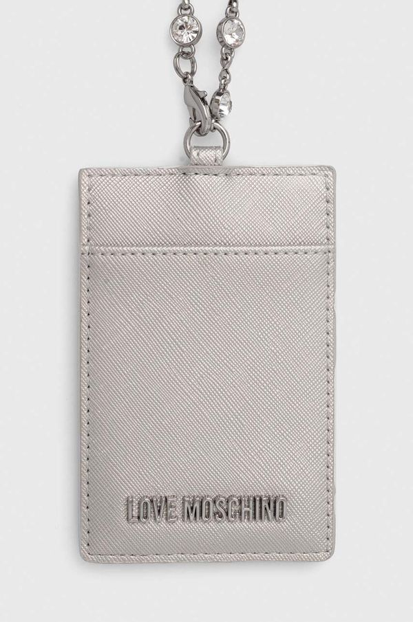 Love Moschino Etui za kartice Love Moschino srebrna barva