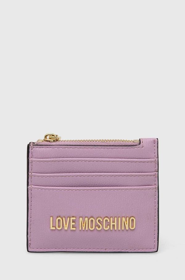 Love Moschino Etui za kartice Love Moschino vijolična barva