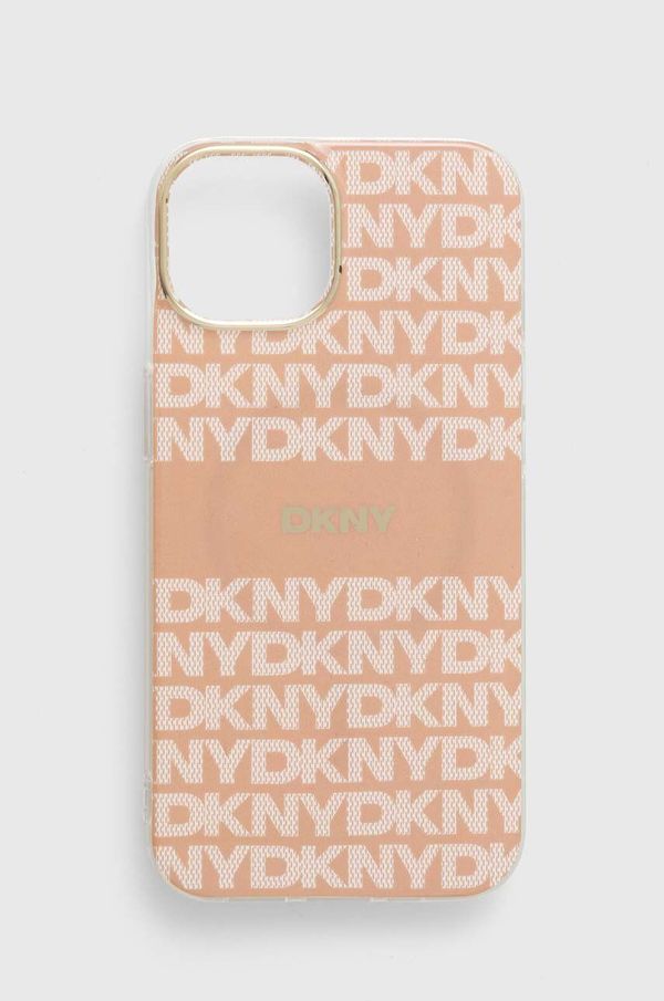 DKNY Etui za telefon Dkny iPhone 14 / 15 / 13 6.1 roza barva, DKHMP14SHRHSEP