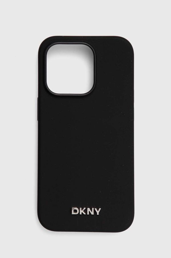 DKNY Etui za telefon Dkny iPhone 14 Pro črna barva, DKHMP14LSMCHLK