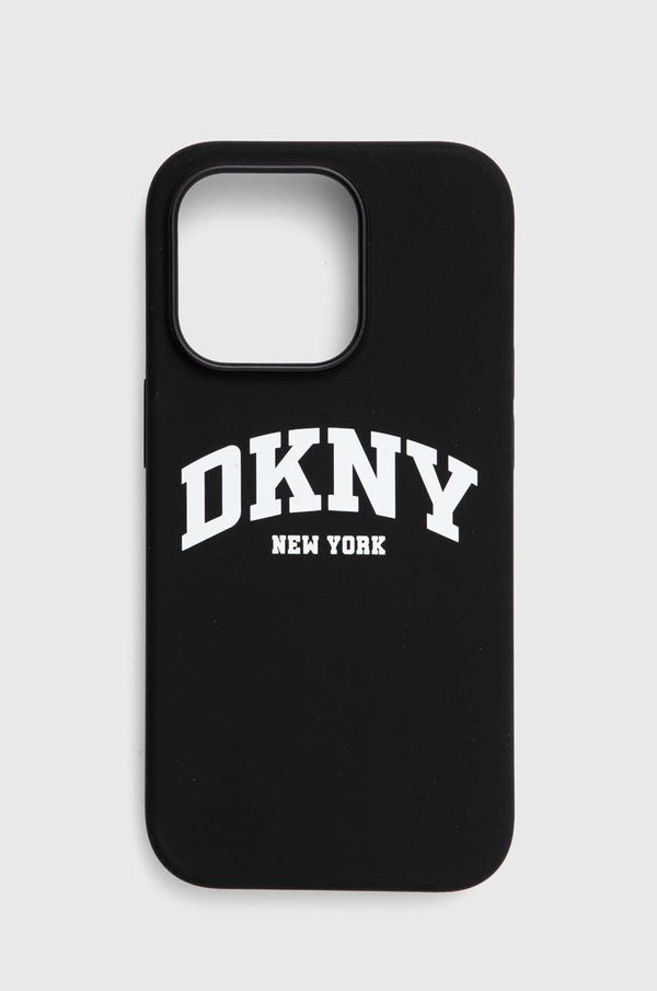 DKNY Etui za telefon Dkny iPhone 14 Pro črna barva, DKHMP14LSNYACH