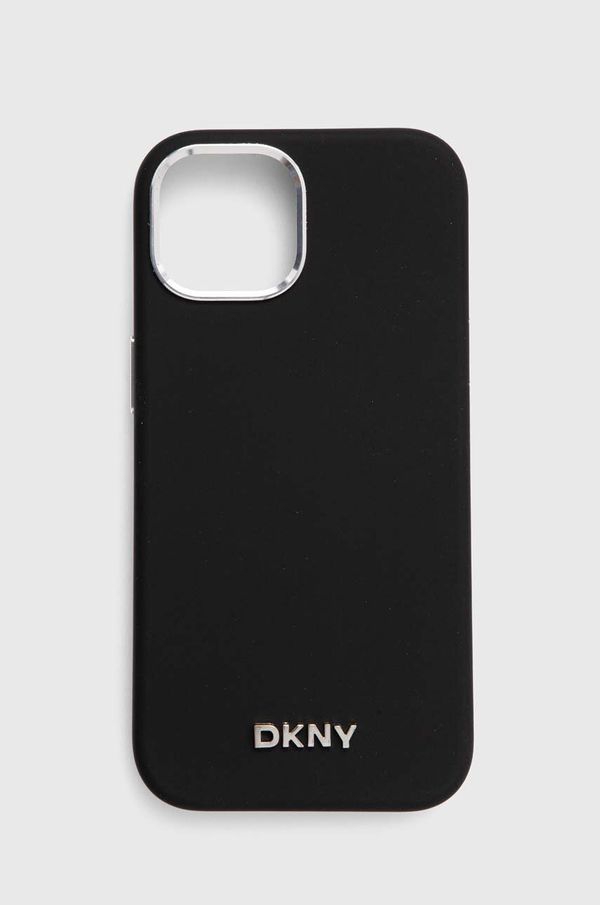 DKNY Etui za telefon Dkny iPhone 15 / 14 / 13 črna barva, DKHMP15SSMCHLK