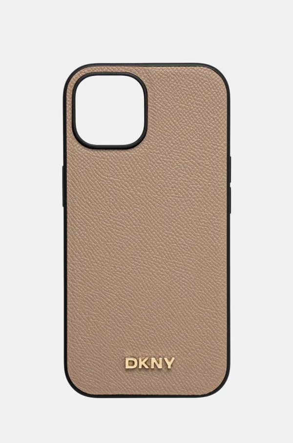 DKNY Etui za telefon Dkny iPhone 15 6.1 bež barva, DKHMP15SPGHLME