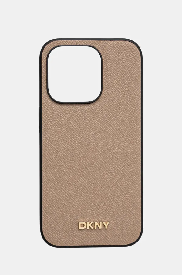 DKNY Etui za telefon Dkny iPhone 15 Pro 16.1 bež barva, DKHMP15LPGHLME