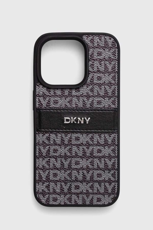 DKNY Etui za telefon Dkny iPhone 15 Pro 6.1 črna barva, DKHCP15LPRTHSLK