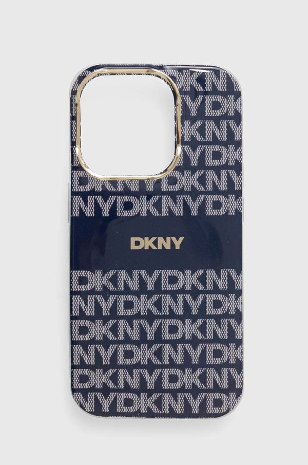 DKNY Etui za telefon Dkny iPhone 15 Pro 6.1 mornarsko modra barva, DKHMP15LHRHSEB