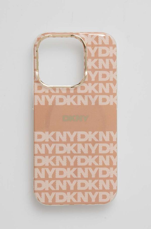 DKNY Etui za telefon Dkny iPhone 15 Pro 6.1 oranžna barva, DKHMP15LHRHSEP