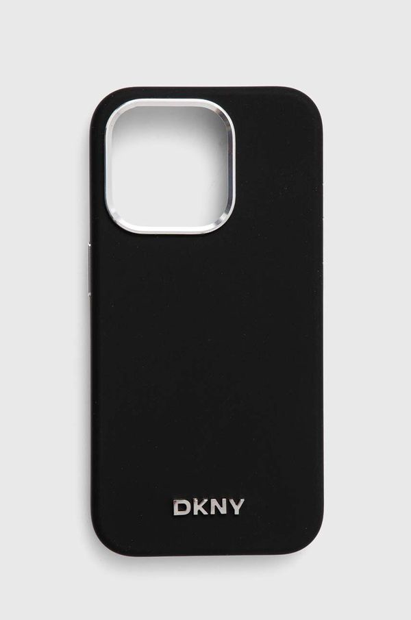 DKNY Etui za telefon Dkny iPhone 15 Pro črna barva, DKHMP15LSMCHLK