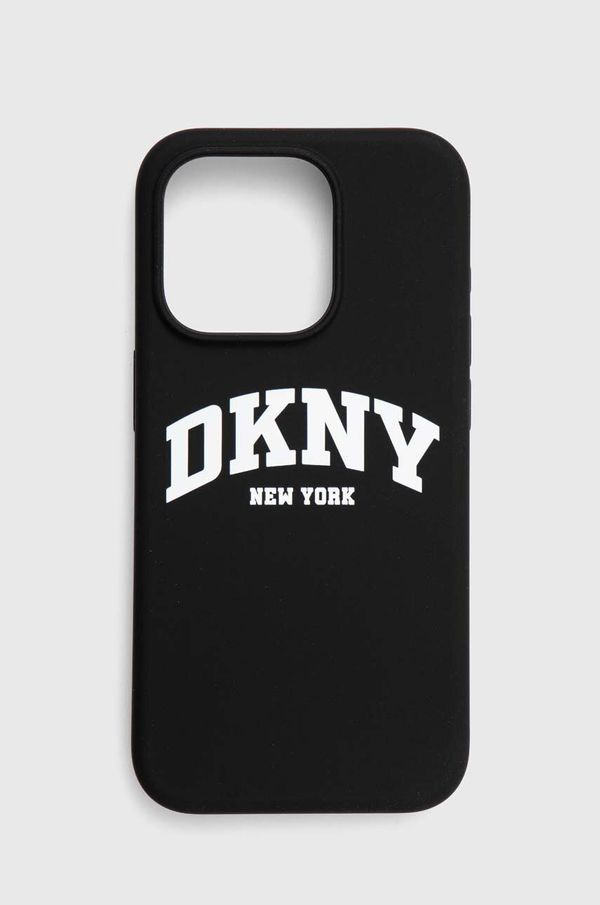 DKNY Etui za telefon Dkny iPhone 15 Pro črna barva, DKHMP15LSNYACH
