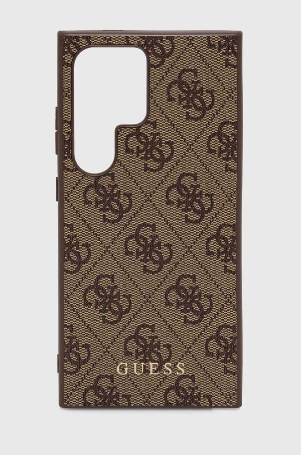 Guess Etui za telefon Guess Galaxy S24 Ultra rjava barva, GUHCS24LG4GFBR