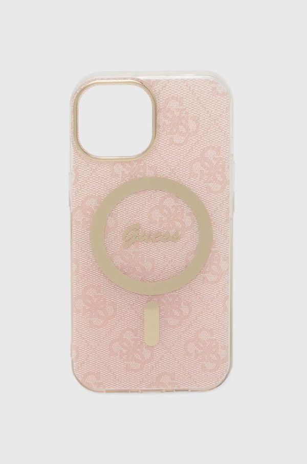 Guess Etui za telefon Guess iPhone 15 / 14 / 13 6.1" roza barva