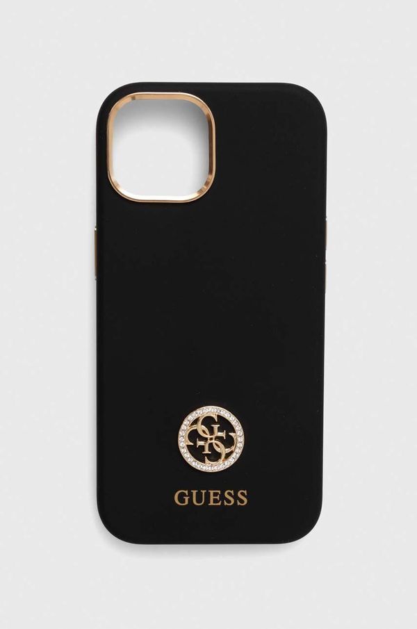 Guess Etui za telefon Guess iPhone 15 6.1 črna barva