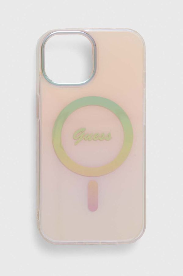 Guess Etui za telefon Guess iPhone 15 6.1 roza barva