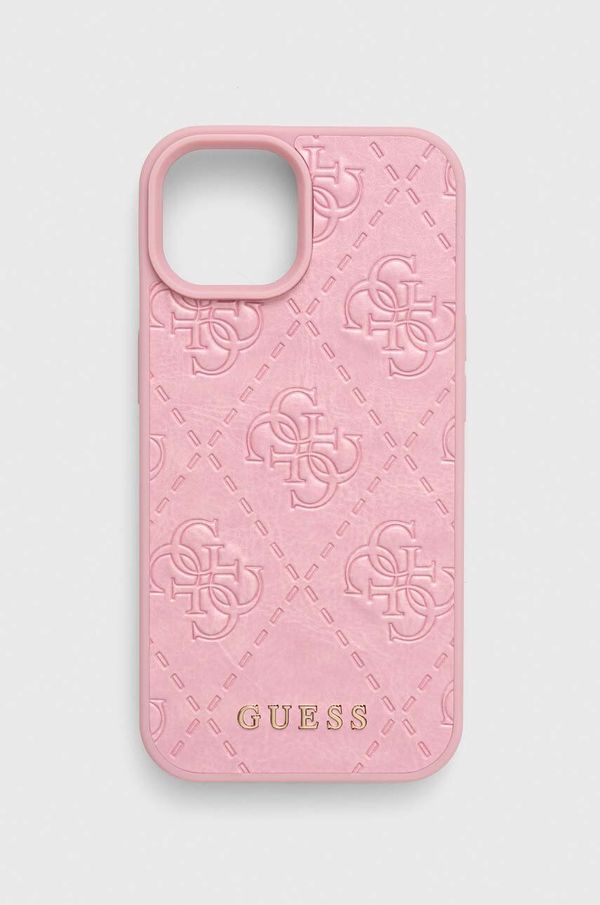 Guess Etui za telefon Guess iPhone 15 6.1 roza barva