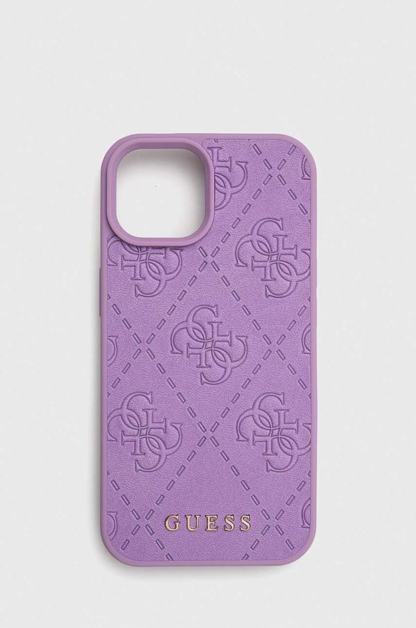 Guess Etui za telefon Guess iPhone 15 6.1 vijolična barva