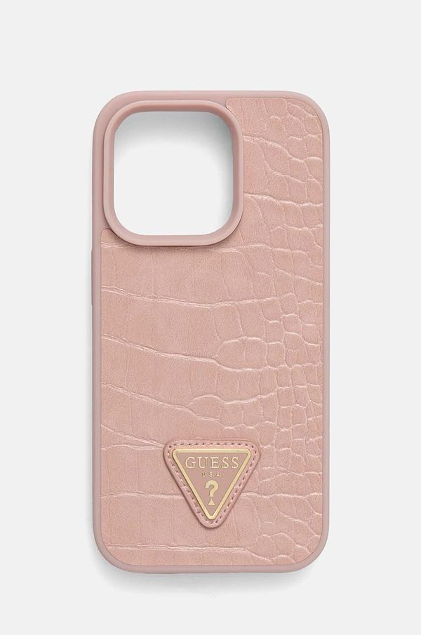 Guess Etui za telefon Guess iPhone 15 Pro 6.1 roza barva, GUHCP15LPCRTHCP