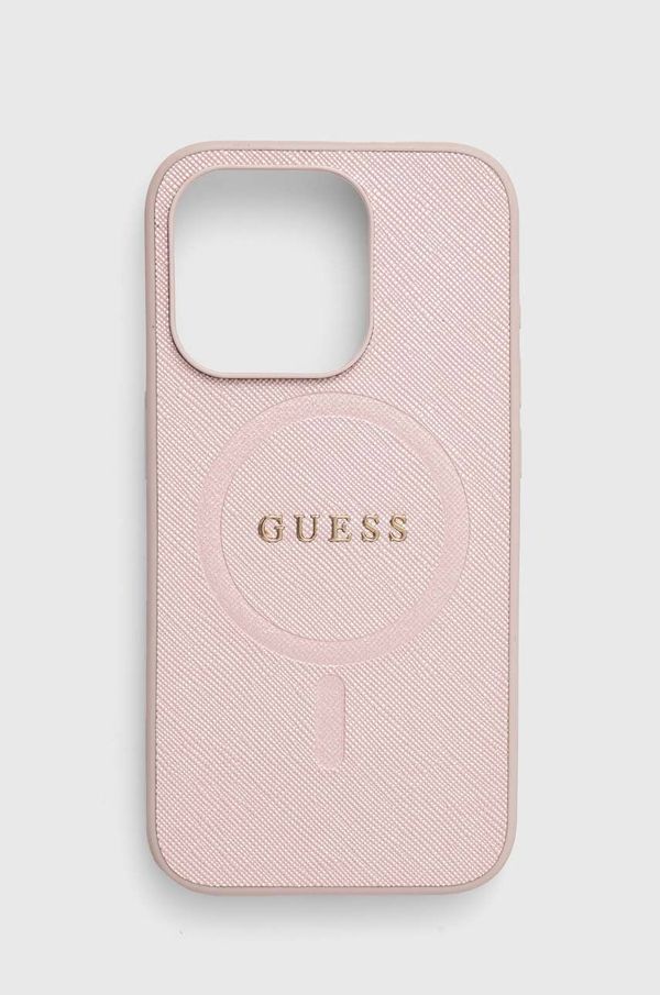 Guess Etui za telefon Guess iPhone 15 Pro 6.1 roza barva, GUHMP15LPSAHMCP