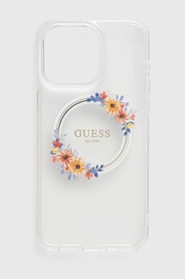 Guess Etui za telefon Guess iPhone 15 Pro Max 6.7 prozorna barva, GUHMP15XHFWFCT