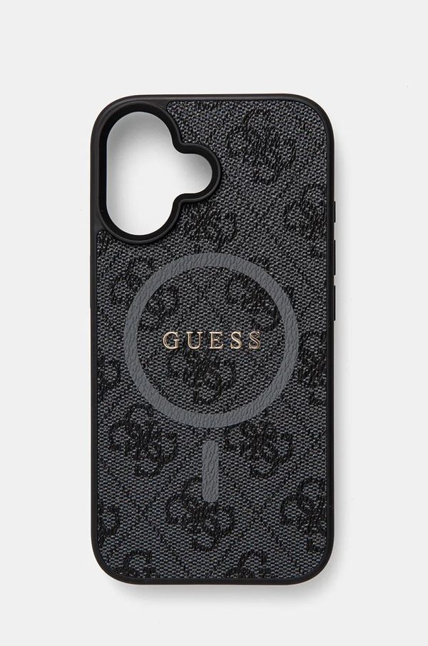 Guess Etui za telefon Guess iPhone 16 6.1 črna barva, GUHMP16SG4GFRK
