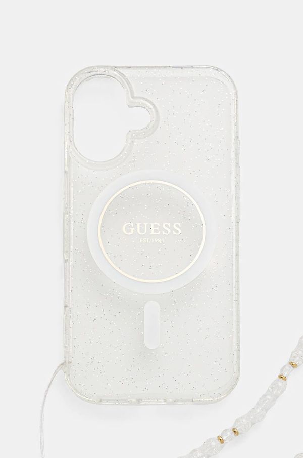 Guess Etui za telefon Guess iPhone 16 6.1 prozorna barva, GUHMP16SHGCRELST