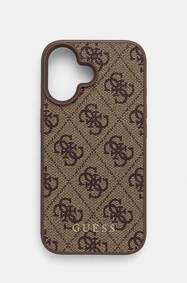 Guess Etui za telefon Guess iPhone 16 6.1 rjava barva, GUHCP16SG4GFBR