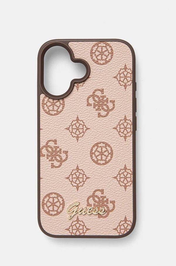 Guess Etui za telefon Guess iPhone 16 6.1 rjava barva, GUHMP16SPGPYSW