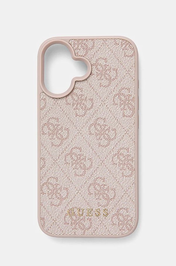 Guess Etui za telefon Guess iPhone 16 6.1 roza barva, GUHCP16SG4GFPI