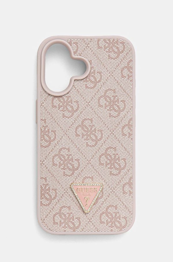 Guess Etui za telefon Guess iPhone 16 6.1 roza barva, GUHCP16SP4TDPP